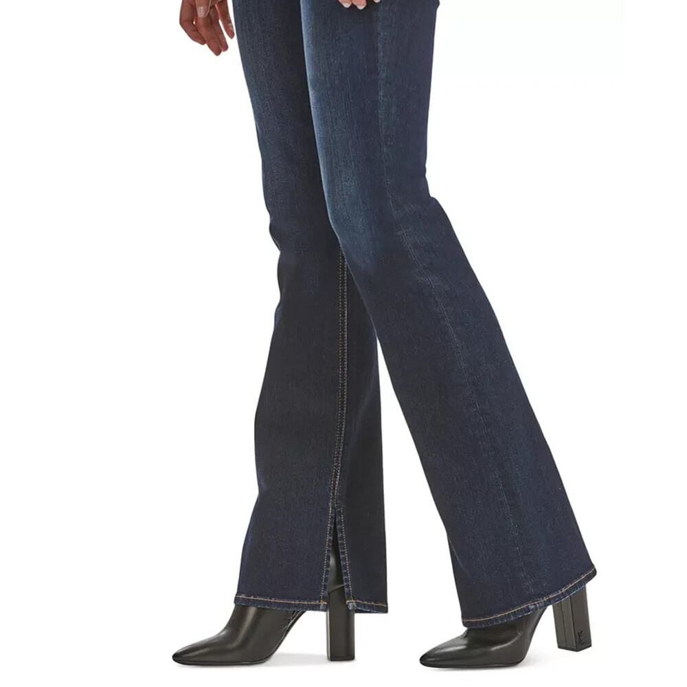 NWT JEN7 Split-Hem Slim Bootcut Jeans Dark Wash Sandblasted Stretch Plus Size 16 - Picture 12 of 14